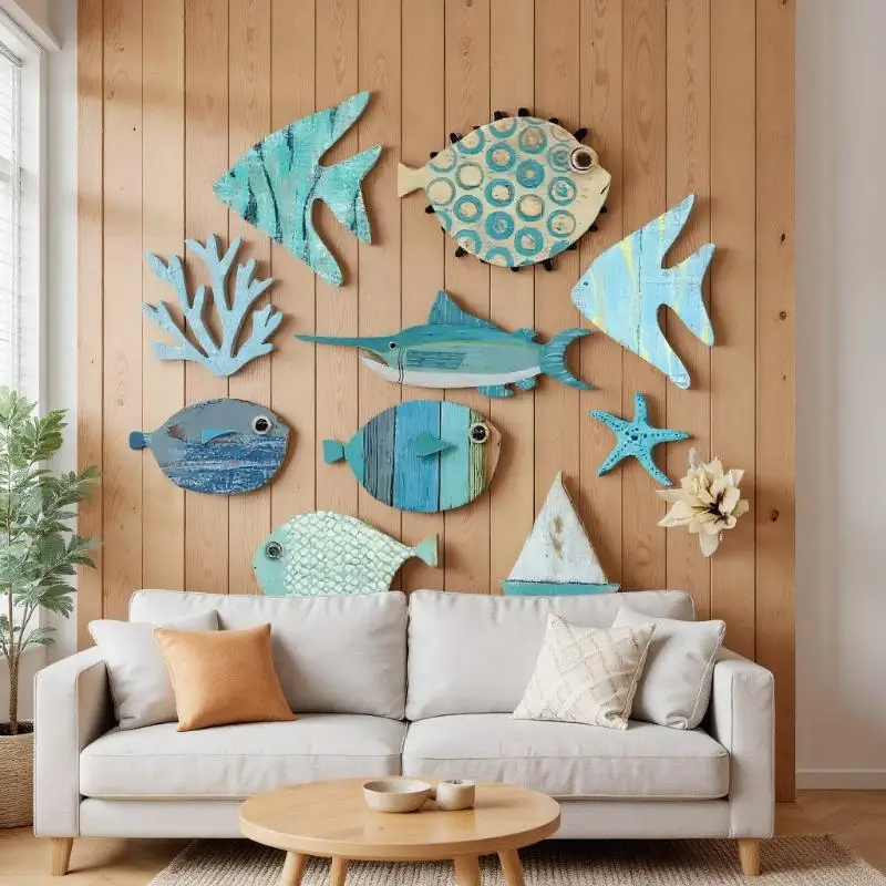 Jet Home Bathroom - 10 pz/set Pesce Decorazione Della Parete