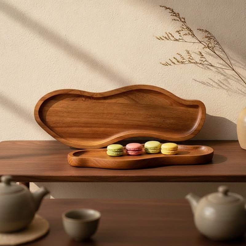 Jet Home Bathroom - Vassoio in Legno Massello di Acacia