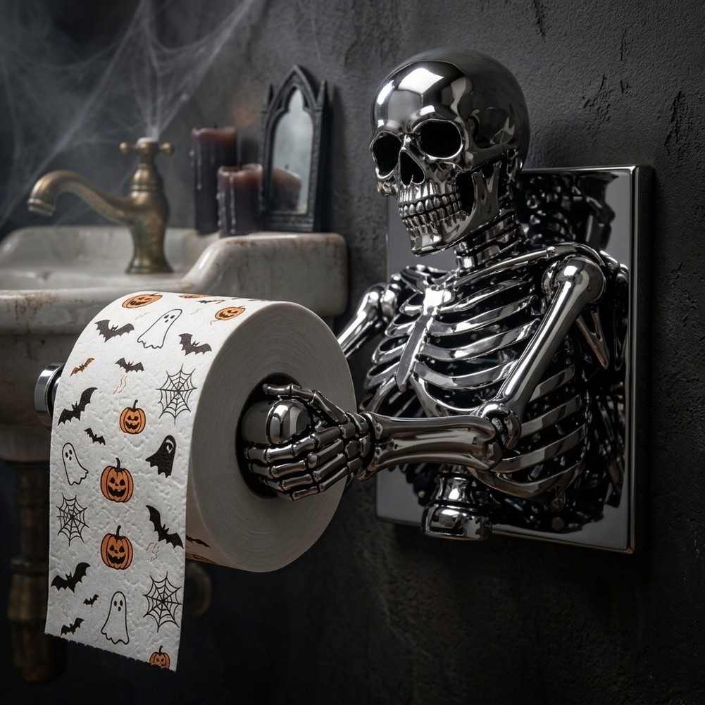 Home Bathroom Wallpaper - Porta Carta Igienica a Parete a
