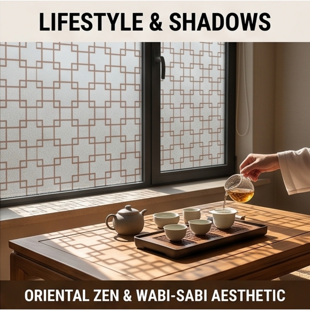 Home Office Bathroom - Pellicola per Finestre Opaca con Motivo