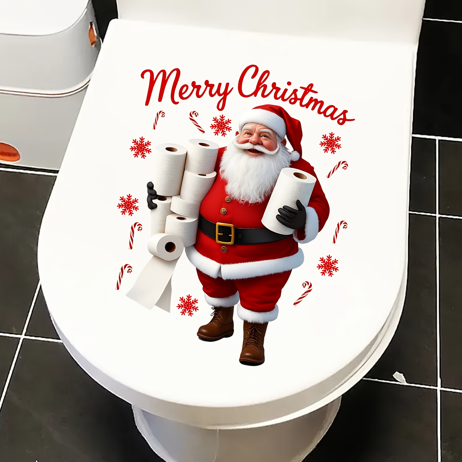 Home Bathroom Wallpaper - Divertente adesivo per sedile del water