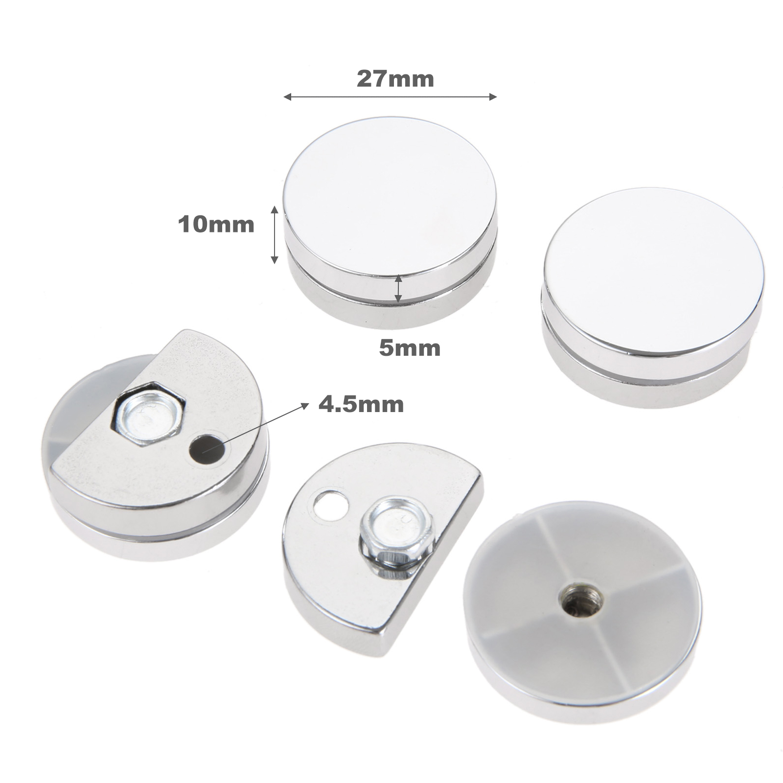 Home Hardware Bathroom Mirrors - 4 Pezzi Morsetti Rotondi da 27mm