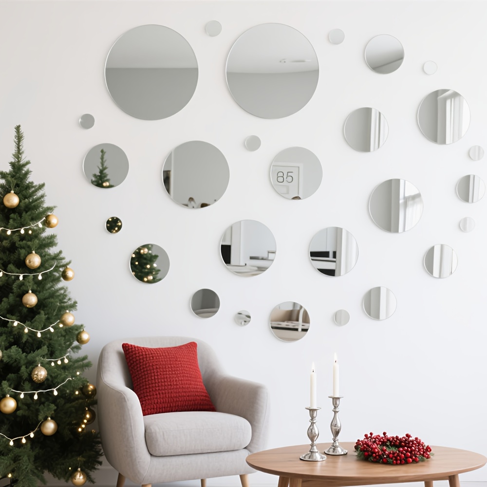 Home Goods Bathroom Mirrors - Adesivi murali specchio acrilico circolare da