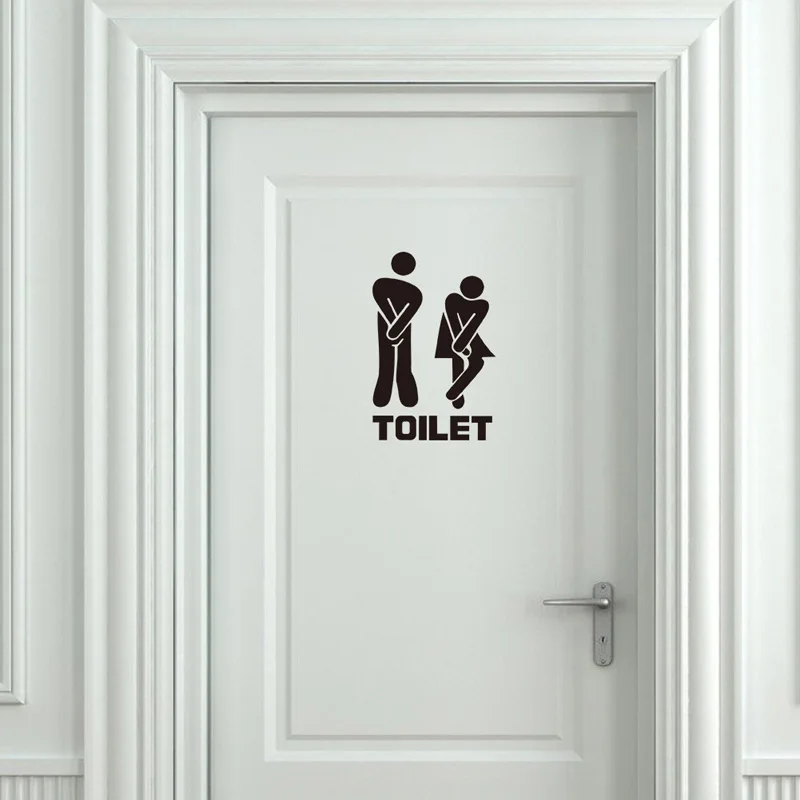 Home Bathroom Wallpaper - 2 pezzi creativi divertenti adesivi per