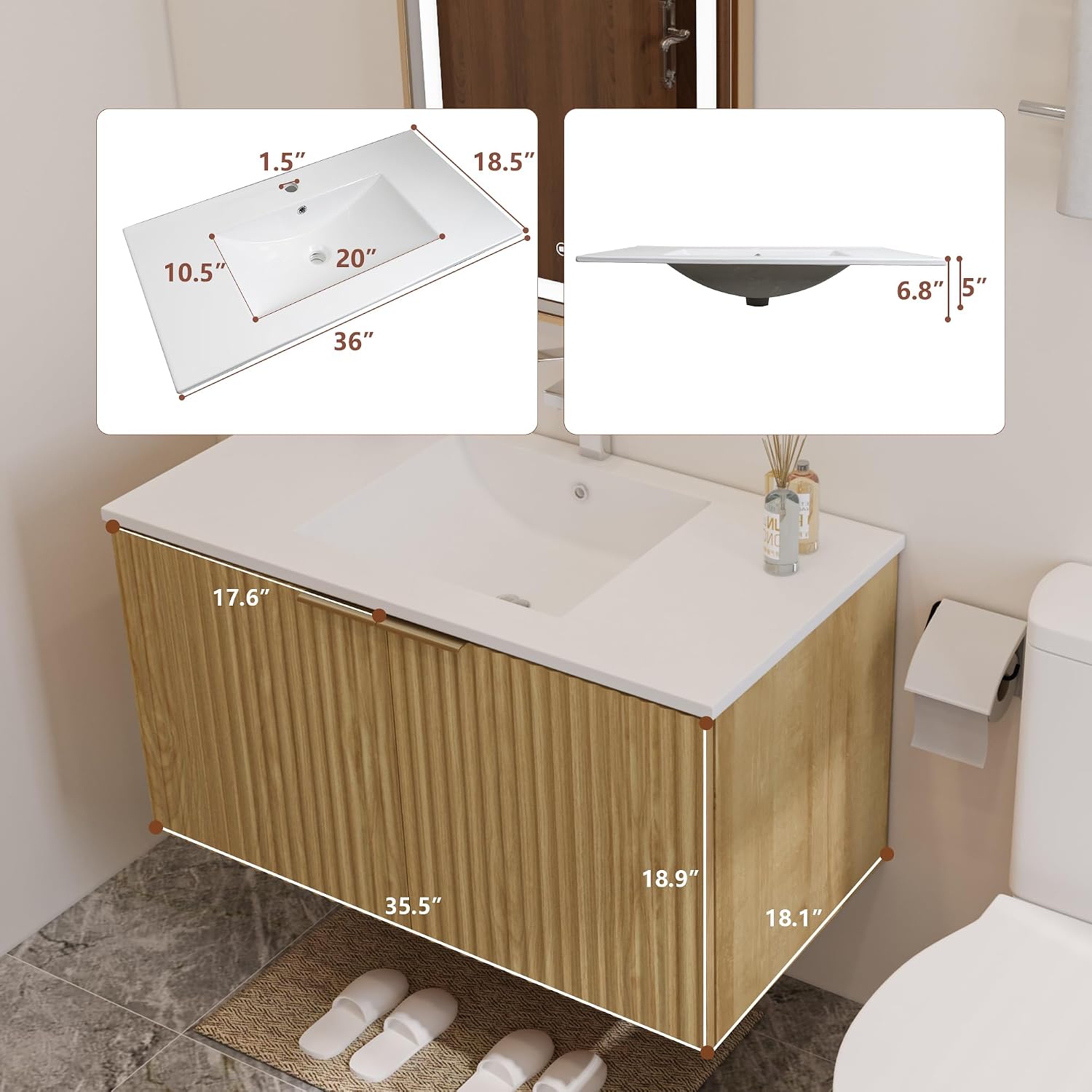 Mobile bagno moderno sospeso c - Home Bathroom Organizer recensione e prezzo