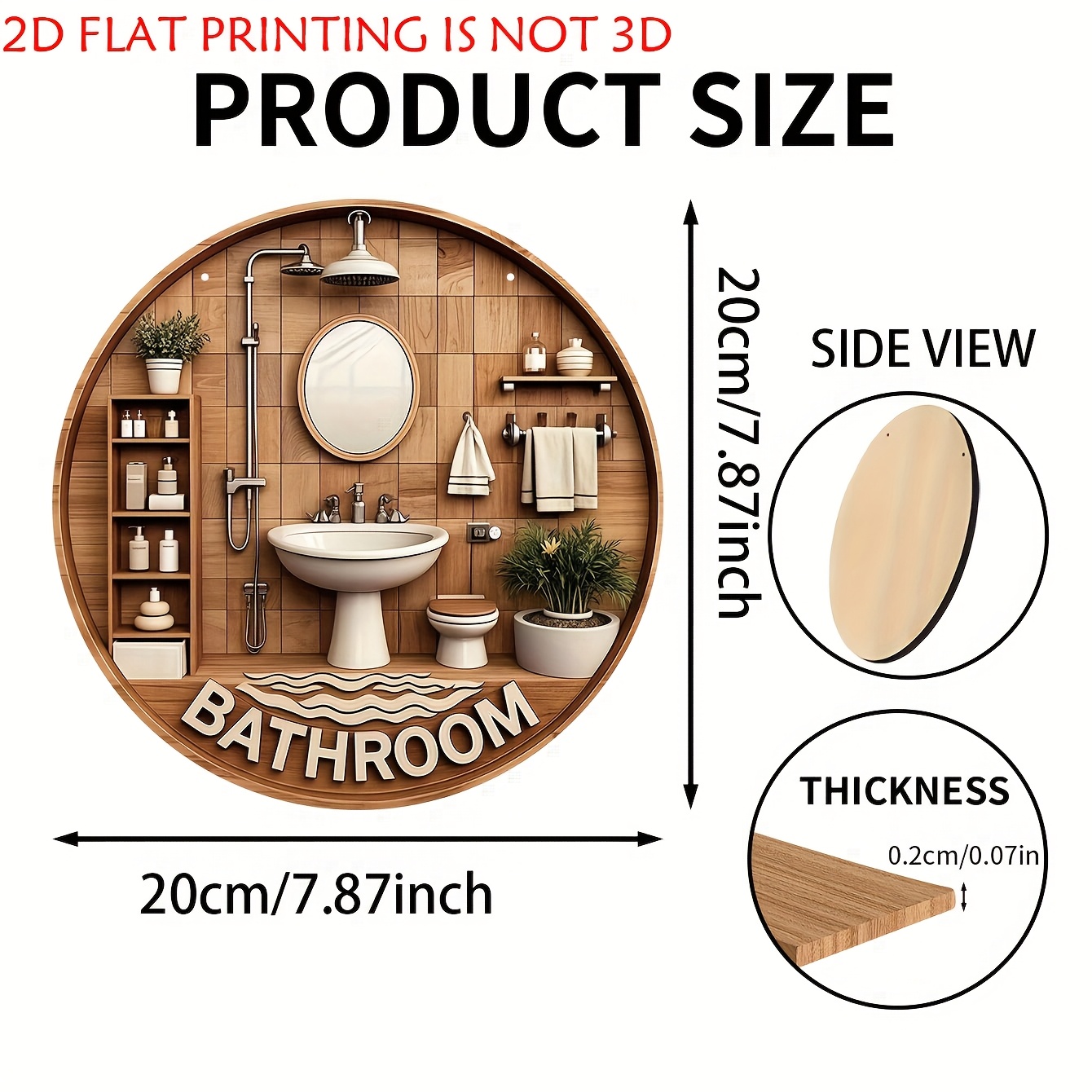 Un cartello decorativo in legn - Home One Bathroom recensione e prezzo
