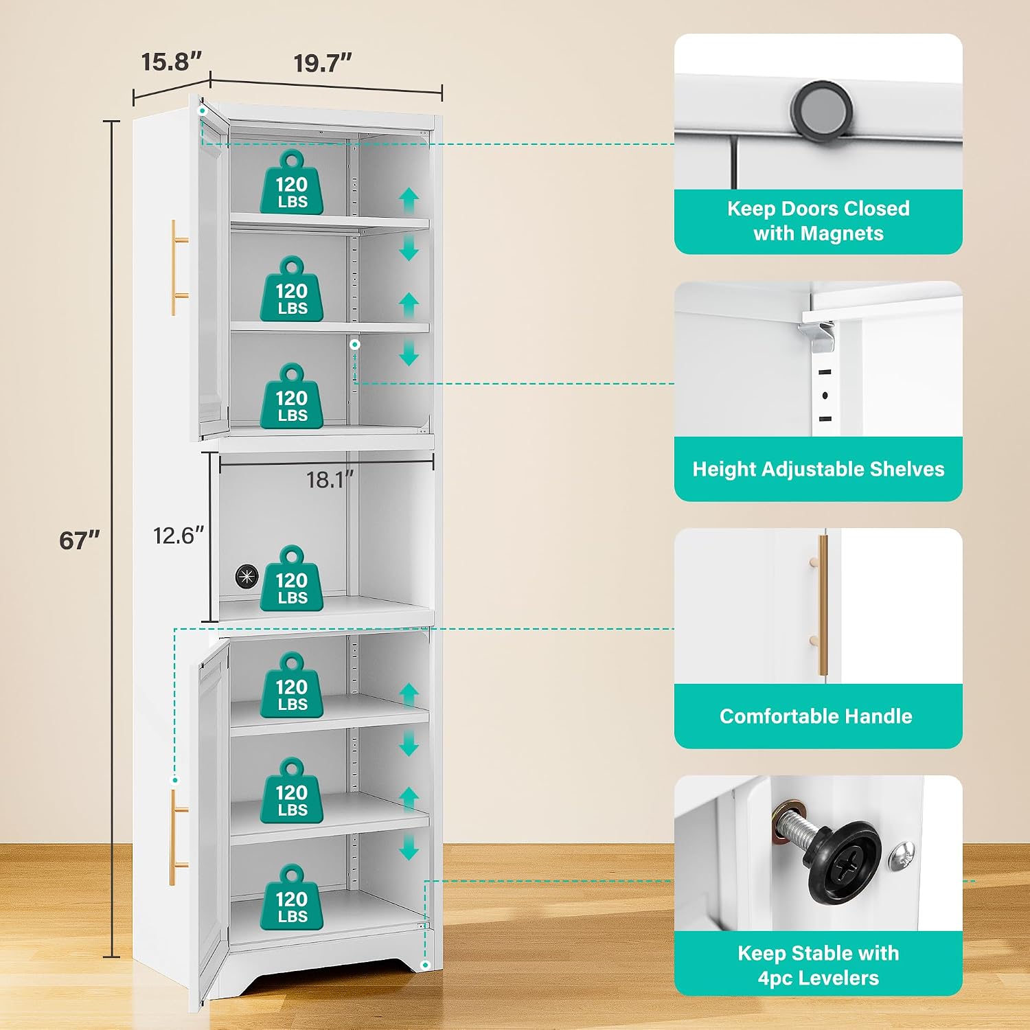 Armadio stretto alto 67 pollic - Home Bathroom Organizer recensione e prezzo