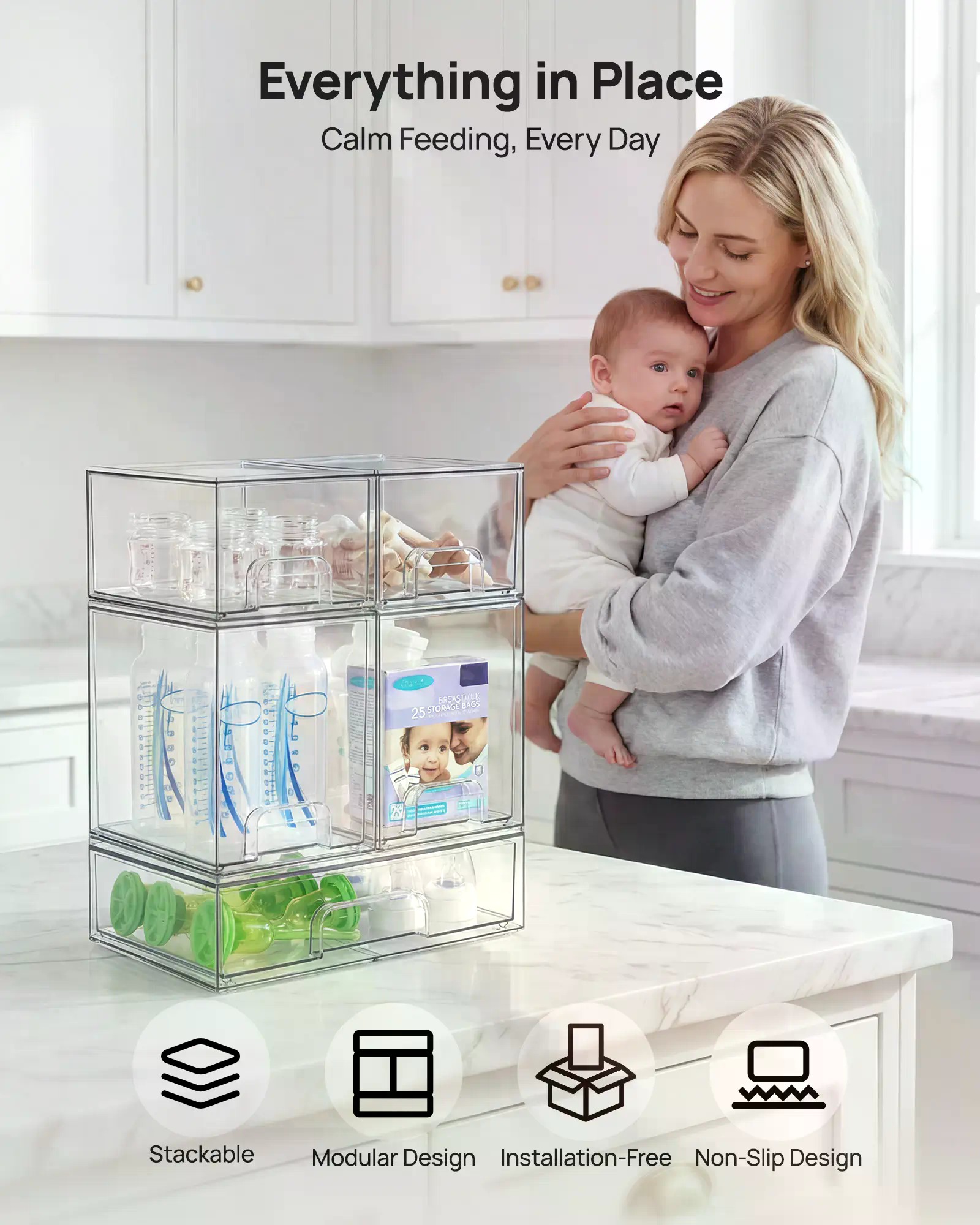 Set da 5/8 contenitori impilab - Home Bathroom Organizer recensione e prezzo