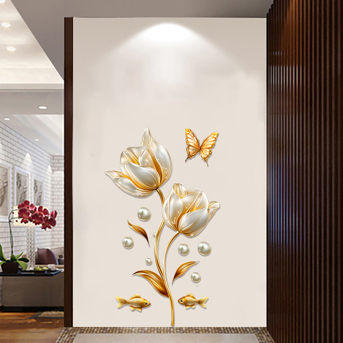 Adesivo da parete tulipano 3D  - Home Bathroom Wallpaper recensione e prezzo