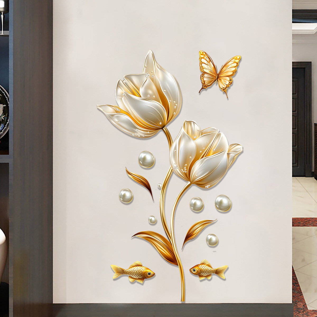 Adesivo da parete tulipano 3D  - Home Bathroom Wallpaper recensione e prezzo